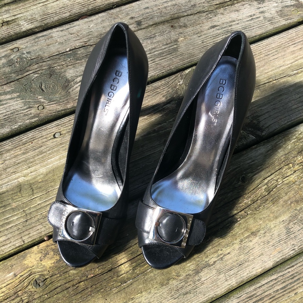 BCBG Girls -BCBGirls Bianca Peep Toe Heels - Holiday Wear! Sz 8.5